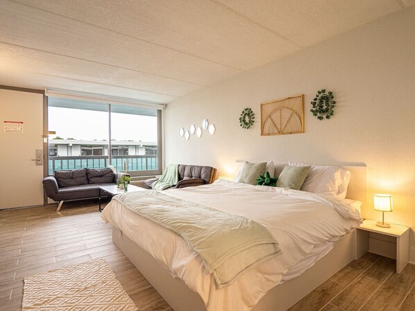 1 chambre, bureau, Wi-Fi, draps fournis