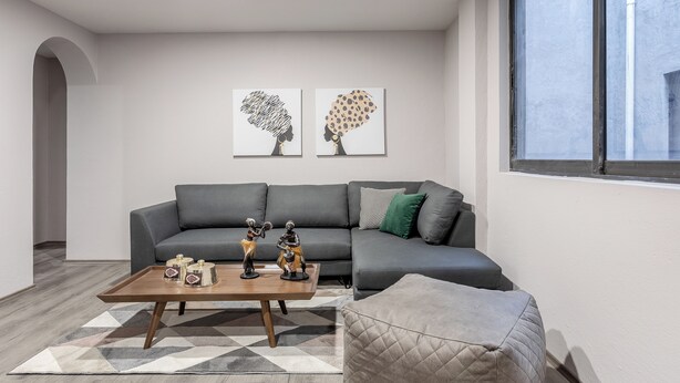 Apartment | Living area - Modern Comfort in Roma Norte - Laundry -sleeps 7 (Mexico City)