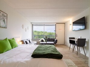 1 bedroom, desk, WiFi, bed sheets