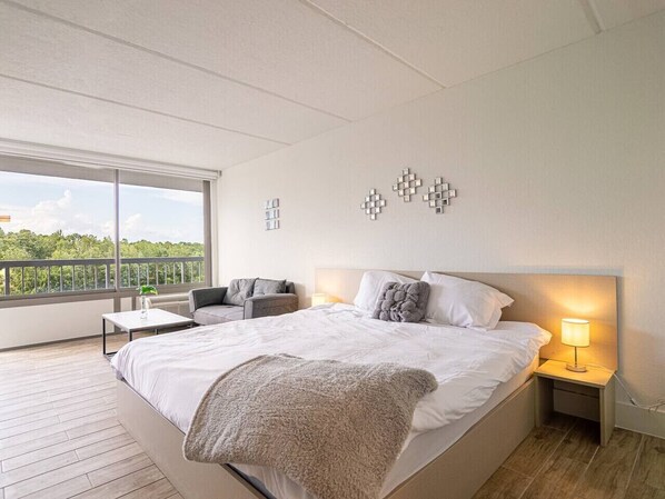 1 bedroom, desk, WiFi, bed sheets