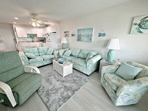 House, Multiple Beds, Balcony, Ocean View (Gulf Shores Plantation 1305) | Living area - Gulf Shores Plantation (Gulf Shores)