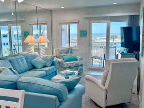 Maison, Plusieurs lits, balcon, vue sur l’océan (Gulf Shores Plantation 1304) | Aire de séjour