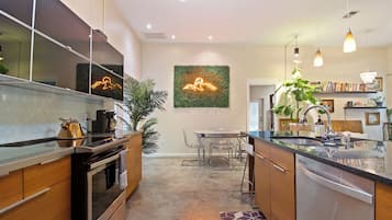 Microwave, oven, stovetop, dishwasher
