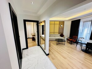 Appartement Deluxe, vue ville | Literie de qualité supérieure, chambres insonorisées