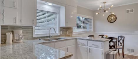 Microwave, oven, stovetop, dishwasher