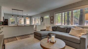 TV, fireplace, offices