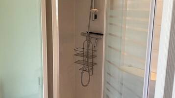 Hair dryer, towels, toilet paper