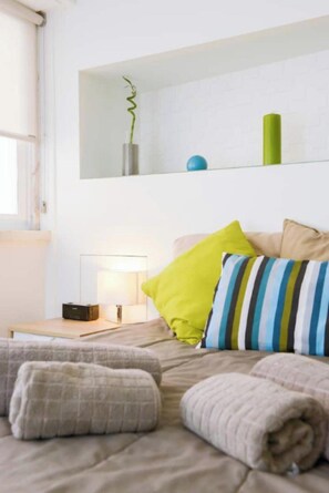 1 slaapkamer, een strijkplank/strijkijzer, reisbedje, wifi