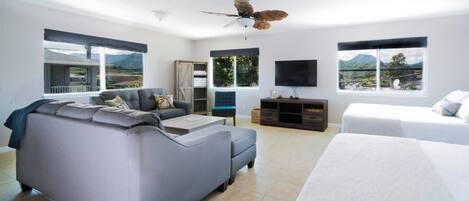 Desk, iron/ironing board, WiFi, bed sheets