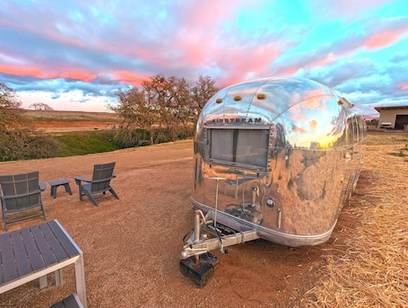 Property grounds. Led Zeppelin Trailer - Vintage Airstream · glamping · Paso Robles wine country