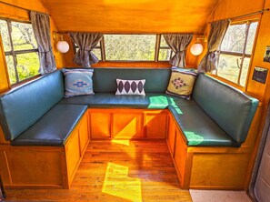 Living area - Johnny Cash Trailer - Johnny Cash Themed Spartanette On Vineyard (Paso Robles)
