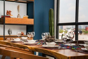 Dining - Serenity Condesa Condo w/ Castle sunset view & AC (Ciudad de México)