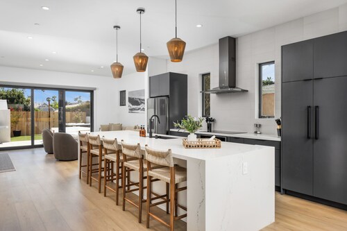 Modern New Build | 1 Block from Ocean + Shops & Restaurants | Hot Tub + AC