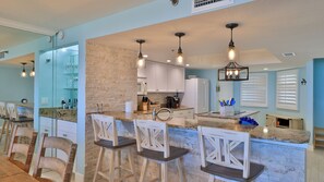 Fridge, microwave, oven, stovetop - Inlet #804 - 2BD 2BA Superb Gorgeous Beach Refuge (New Smyrna Beach)