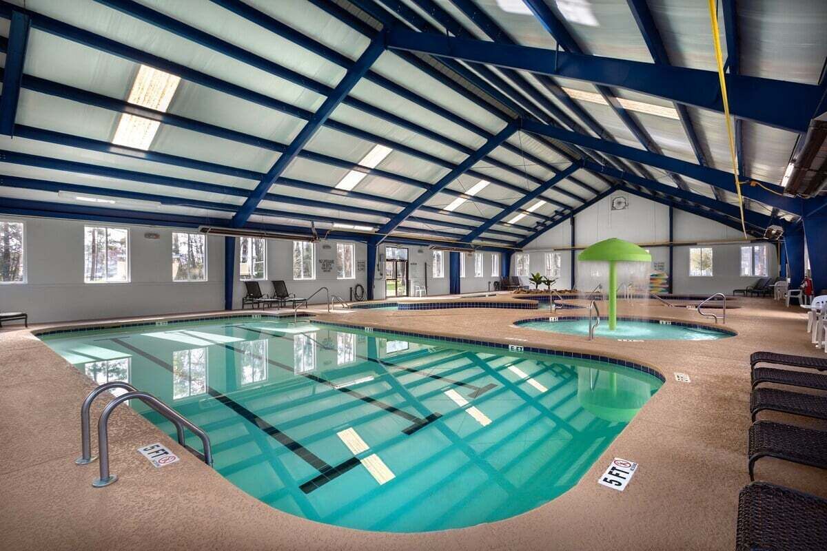 Indoor pool, a heated pool