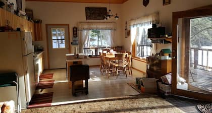 2-bedroom cabin 19 miles N of Lewistown MT that sleeps 10-11 people.