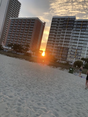 Na praia