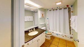 Shower, hair dryer, towels - Atlantica 557, Condo | Ocean Views in Myrtle Beach (Myrtle Beach)