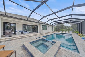 Outdoor pool, a heated pool