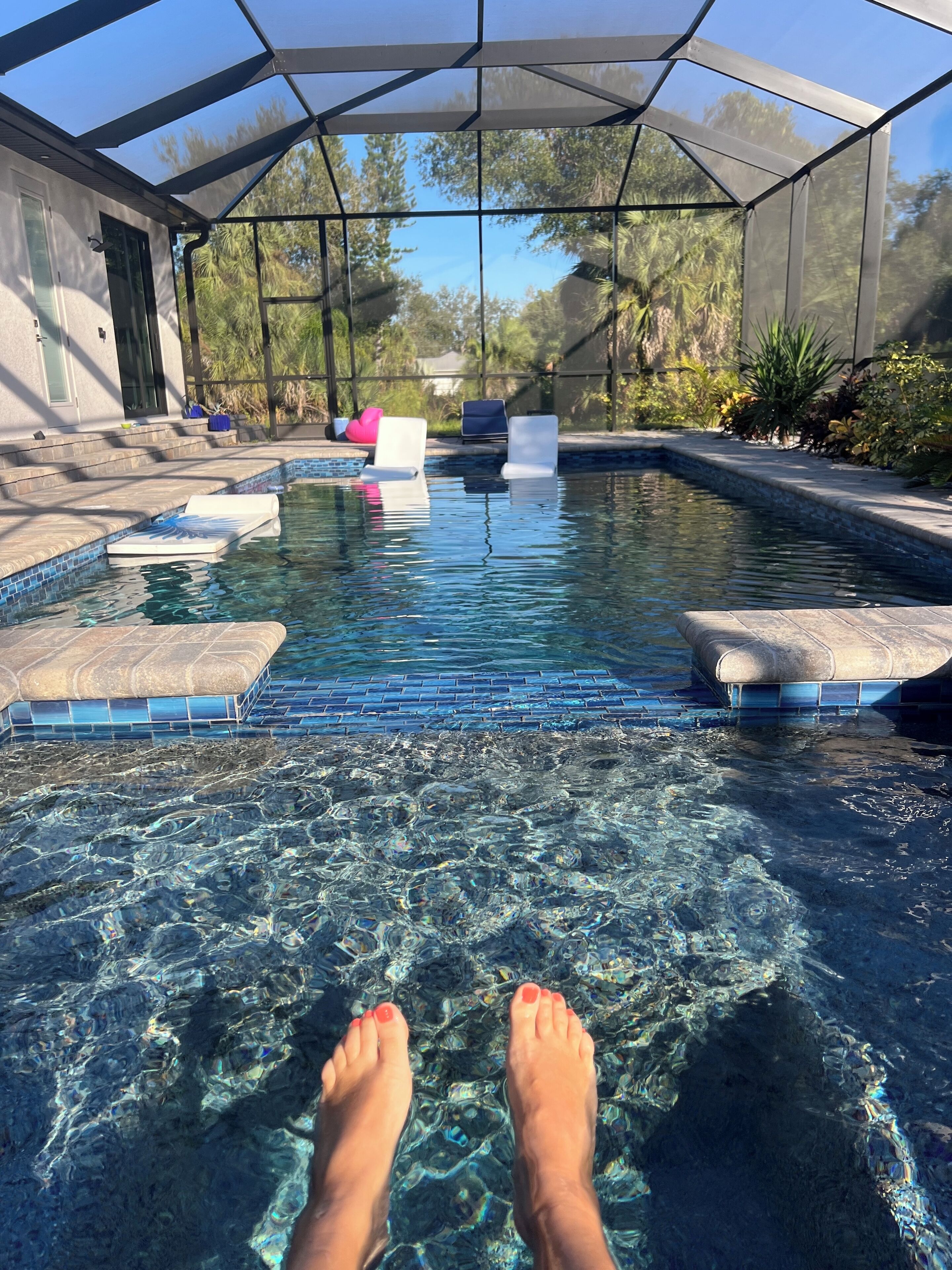 Outdoor pool, a heated pool