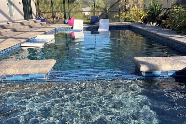 Outdoor pool, a heated pool