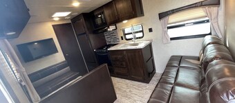 2019 East to West Della Terra 25 Foot Travel Trailer on a rural property 