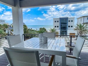 Outdoor dining - Coastal Dream! Ocean Views / Pool / Seconds From The Beach / 2601S (New Smyrna Beach)