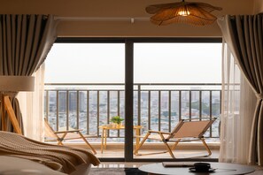 Appartement Deluxe, 2 chambres, cuisine, vue ville | Vue de la chambre