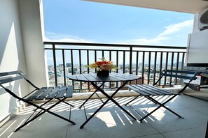 Deluxe Apartment, 2 Bedrooms, City View | Balcony view