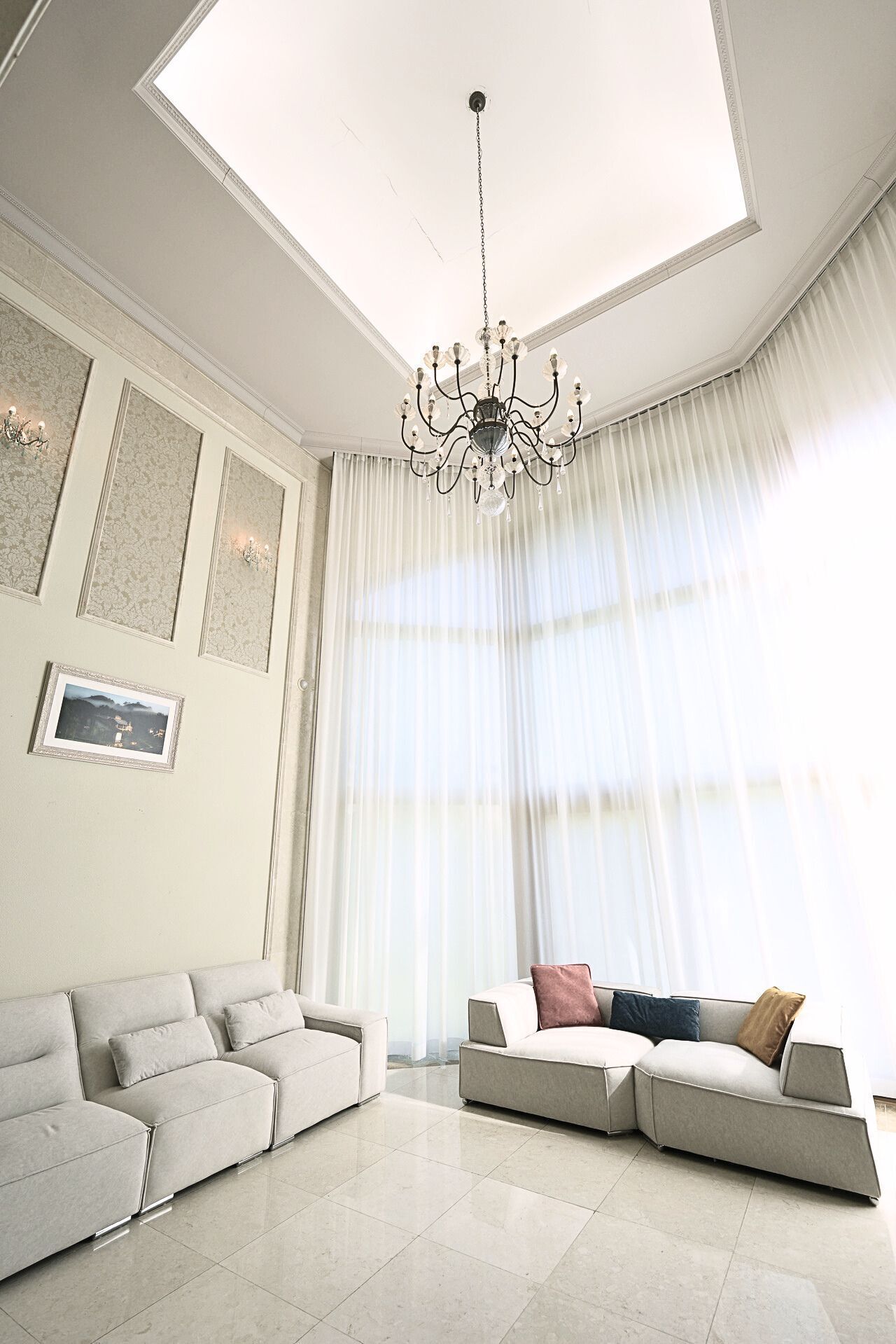 Grand Penthouse | Living area | 66-inch LED TV with cable channels, Netflix, first-run movies