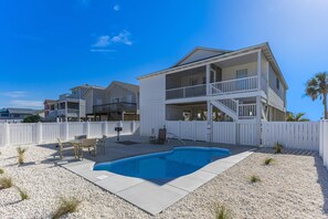 Exterior - New Private Pool, 2nd Row Beach Home, Ocean Views, Great for Family Getaways (Oak Island)