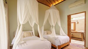 Chambre double ou avec lits jumeaux, vue sur le jardin