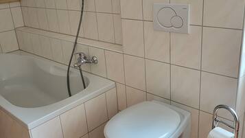 Dusche, kostenlose Toilettenartikel, Haartrockner, Handtücher