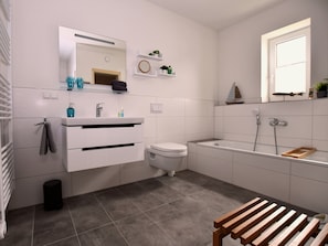 Douche, sèche-cheveux