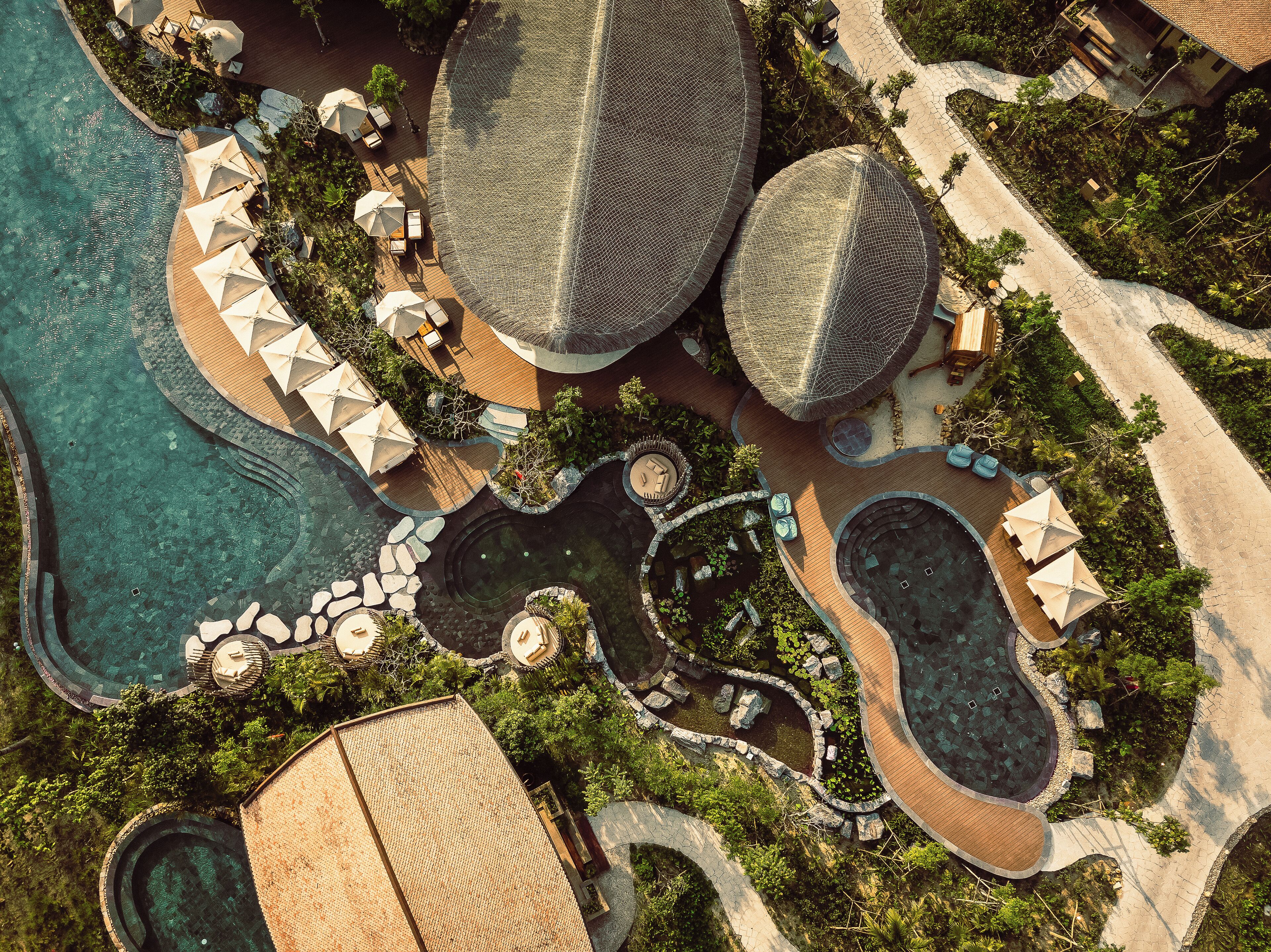 Outdoor banquet area