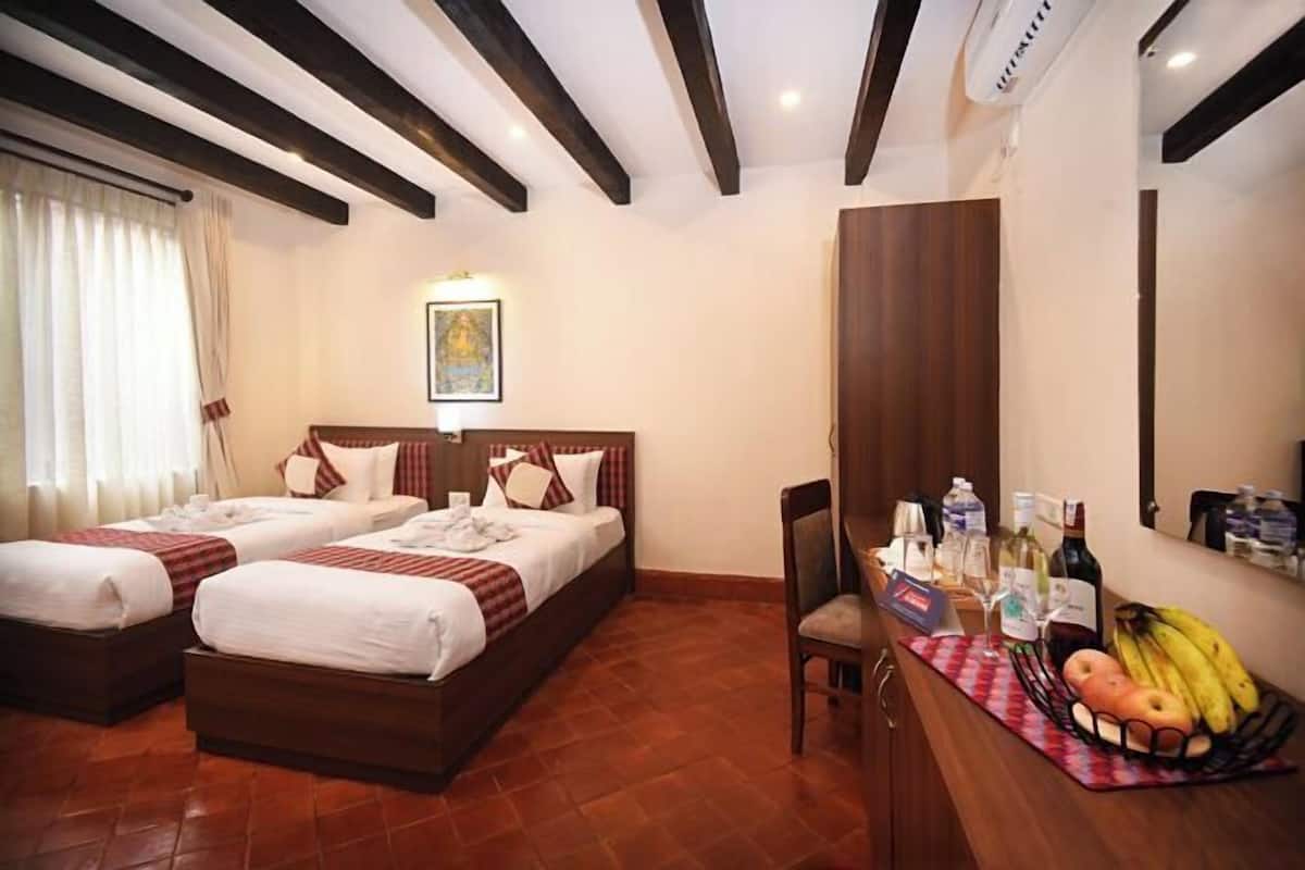 Minibar, desk, laptop workspace, soundproofing