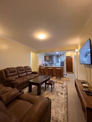Family Apartment, Balcony, City View | Living area - Lux Suites Kipande Family Apartments (Nairobi)