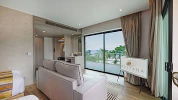 2 Bedroom Ocean View Suite | Minibaari, tallelokero huoneessa, ilmaiset vauvansängyt, lisävuoteet
