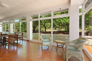 Blick von der Unterkunft