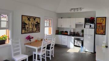 Apartment | Private kitchen | Fridge, microwave, oven, stovetop