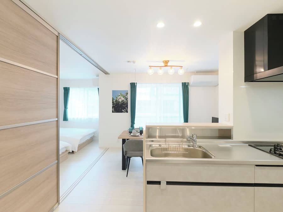 Apartment, Nichtraucher (B, 6-person) | Eigene Küche | Kühlschrank, Mikrowelle, Herdplatte, Wasserkocher