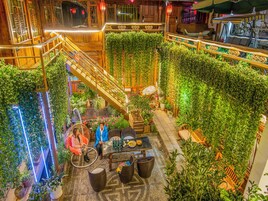 Premium bedding, memory foam beds, desk, laptop workspace