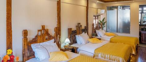 Superior Triple Room, Park View | Premium bedding, memory foam beds, desk, laptop workspace