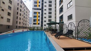 A heated pool