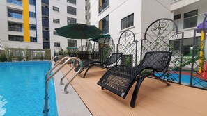 Et oppvarmet basseng