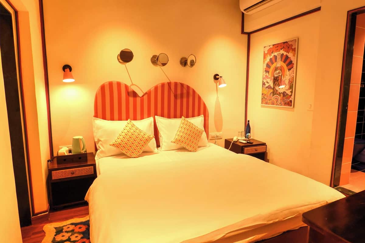 Deluxe kamer | Lakens van Egyptisch katoen, luxe beddengoed, geluiddichte muren
