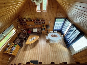 TV, fireplace, video games, books