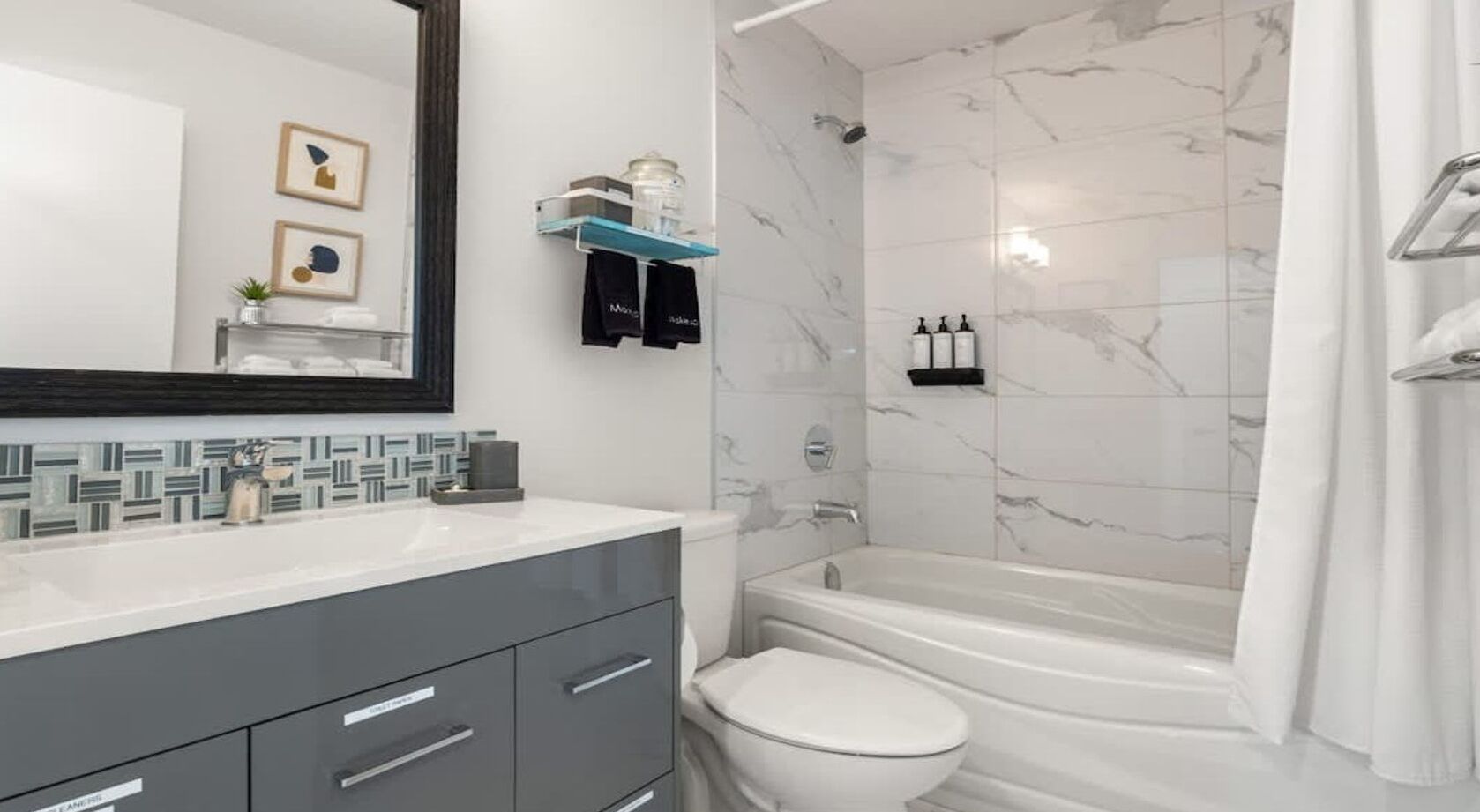 Shower, hair dryer