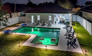 Una piscina riscaldata