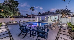 A heated pool